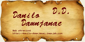Danilo Damnjanac vizit kartica